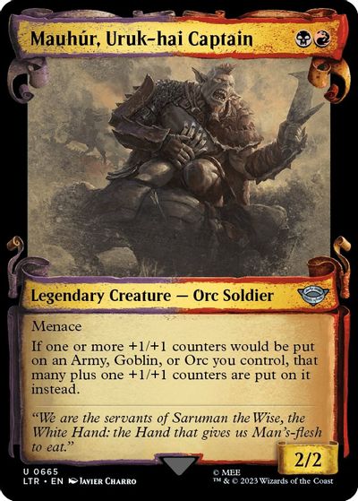 Mauhur, Uruk-hai Captain (Showcase Scrolls) card art
