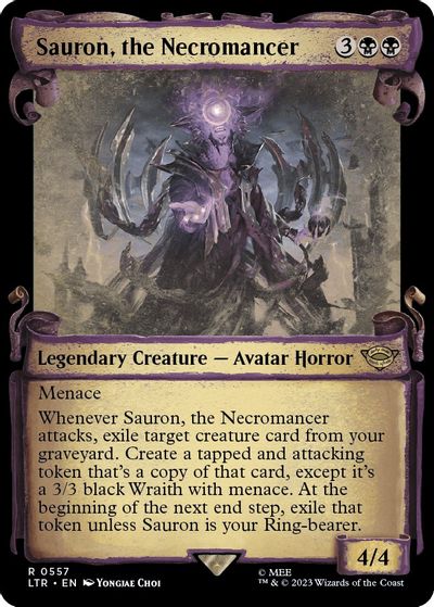 Sauron, the Necromancer (Showcase Scrolls) card art