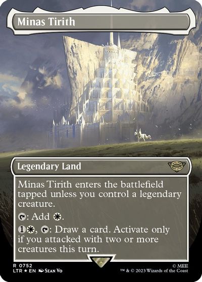 Minas Tirith (Borderless) (Surge Foil) card art