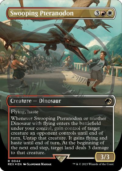 Swooping Pteranodon (Borderless) (Emblem) card art