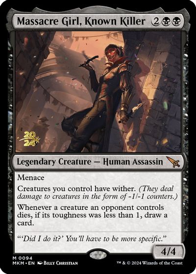 Massacre Girl, Known Killer card art