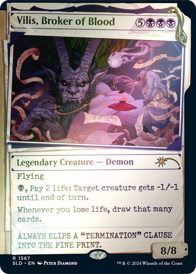 Vilis, Broker of Blood (Rainbow Foil) card art