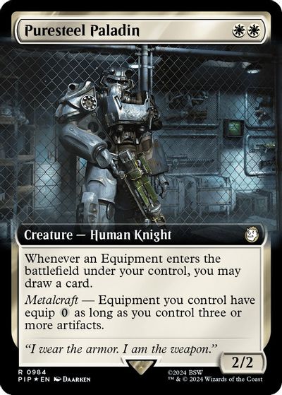 Puresteel Paladin (Extended Art) (Surge Foil) card art