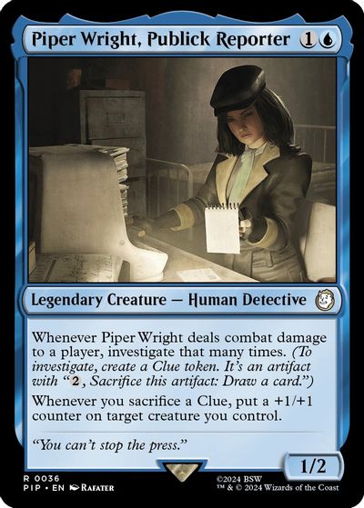 Piper Wright, Publick Reporter card art