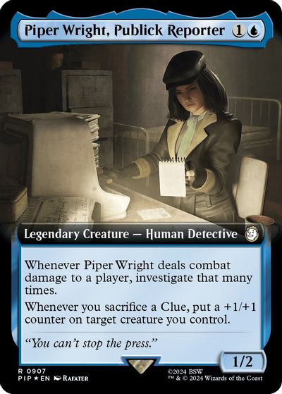 Piper Wright, Publick Reporter (Extended Art) (Surge Foil) card art