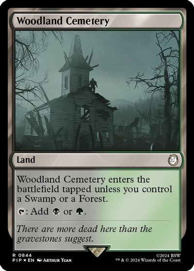 Woodland Cemetery (Surge Foil) card art