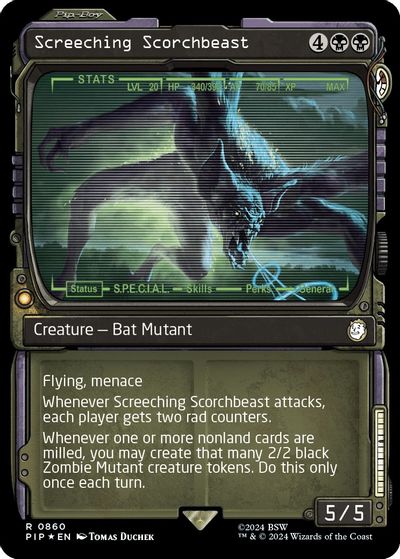 Screeching Scorchbeast (Showcase) (Surge Foil) card art