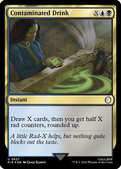 Contaminated Drink (Surge Foil) card art