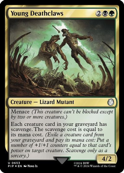 Young Deathclaws (Surge Foil) card art