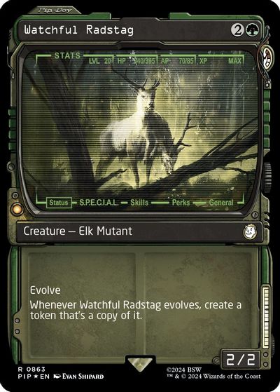 Watchful Radstag (Showcase) (Surge Foil) card art