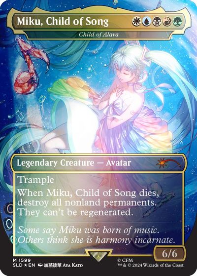 Miku, Child of Song - Child of Alara (Rainbow Foil) card art