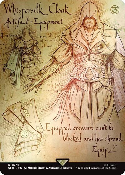 Whispersilk Cloak (1574) (Rainbow Foil) card art