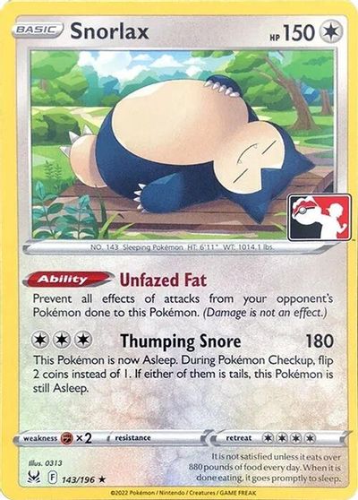 Snorlax - 143/196 card art