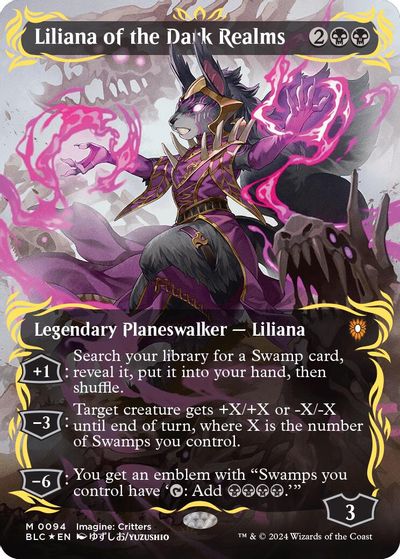 Liliana of the Dark Realms (Borderless) (Raised Foil) card art