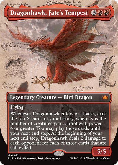 Dragonhawk, Fate's Tempest (Borderless) card art