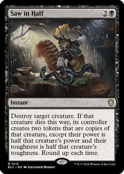 Saw in Half card art