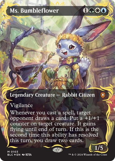 Ms. Bumbleflower (Borderless) (Raised Foil) card art