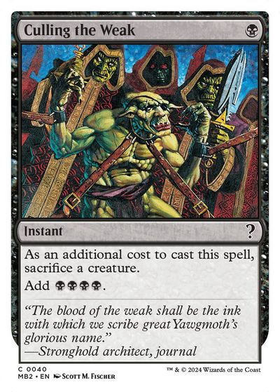Culling the Weak (White Border) card art