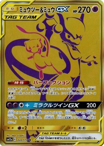 Mewtwo & Mew GX - 222/173 card art