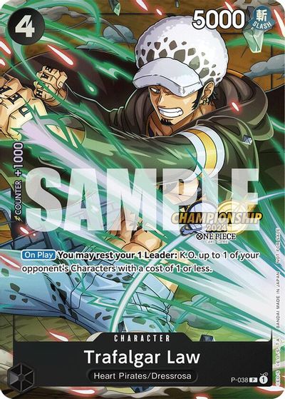 Trafalgar Law - P-038 (CS 2024 Event Pack) card art