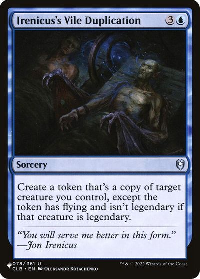 Irenicus's Vile Duplication card art