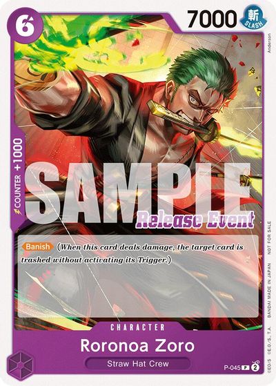 Roronoa Zoro (ST15 - ST20 Release Event Pack) card art