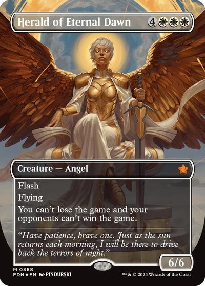 Herald of Eternal Dawn (Borderless) (Mana Foil) card art
