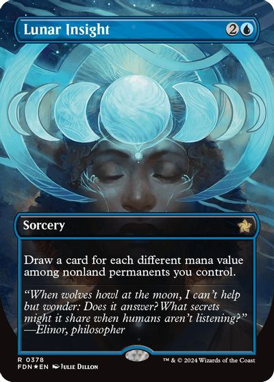 Lunar Insight (Borderless) (Mana Foil) card art