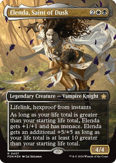 Elenda, Saint of Dusk (Borderless) (Mana Foil) card art