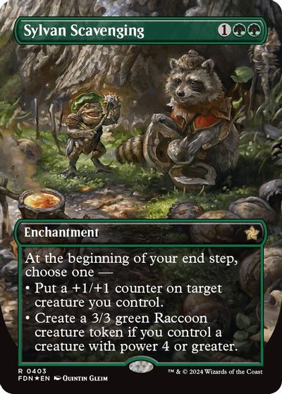 Sylvan Scavenging (Borderless) (Mana Foil) card art