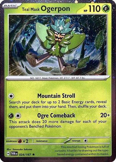 Teal Mask Ogerpon (Cosmos Holo) card art
