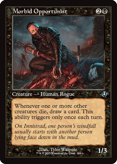 Morbid Opportunist (Retro Frame) card art