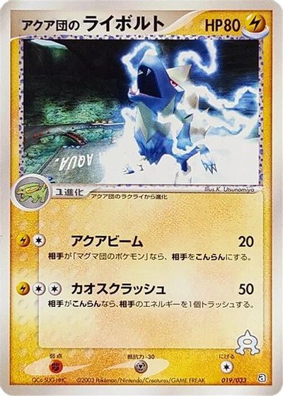 Team Aqua's Manectric card art
