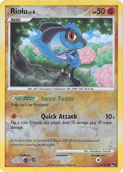 Riolu (Cracked Ice Holo) card art