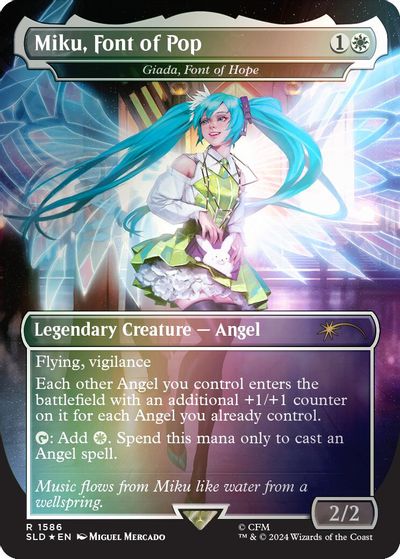 Miku, Font of Pop - Giada, Font of Hope (Rainbow Foil) card art