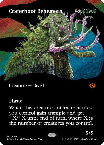 Craterhoof Behemoth (Borderless) card art