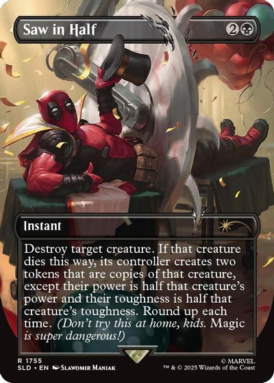 Saw in Half card art