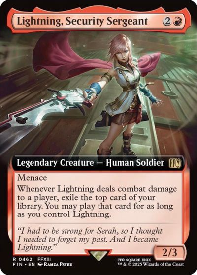 Lightning, Security Sergeant (Extended Art) card art