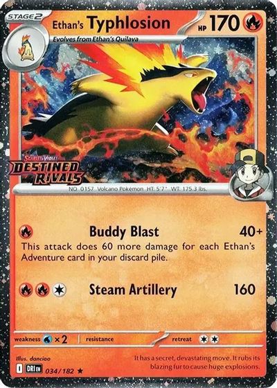 Ethan's Typhlosion (Prerelease) card art