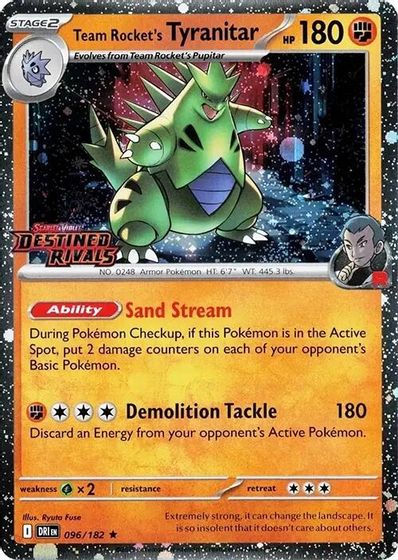 Team Rocket's Tyranitar (Prerelease) card art