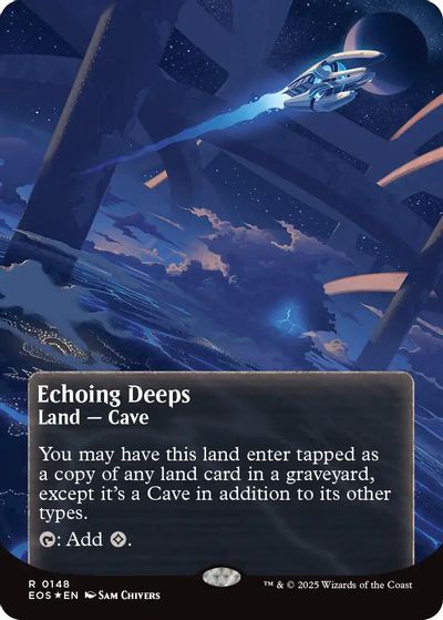 Echoing Deeps (0148) (Borderless) (Galaxy Foil) card art