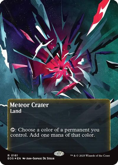 Meteor Crater (0161) (Borderless) (Galaxy Foil) card art