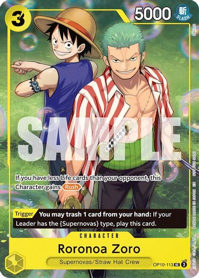 Roronoa Zoro (Learn Together Deck Set - Set Sail Event) card art