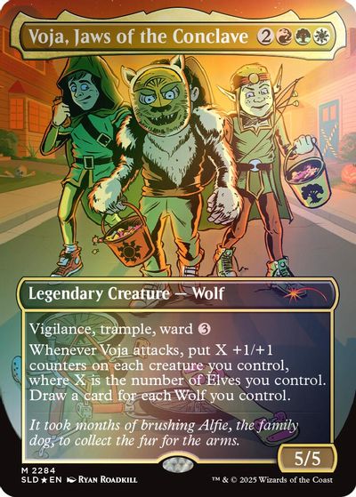 Voja, Jaws of the Conclave (Rainbow Foil) card art