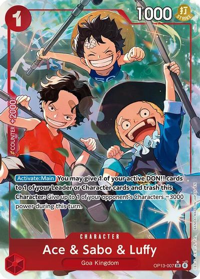 Ace & Sabo & Luffy (Alternate Art) card art