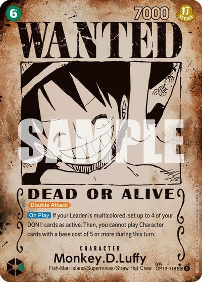 Monkey.D.Luffy (118) (Wanted Poster) card art