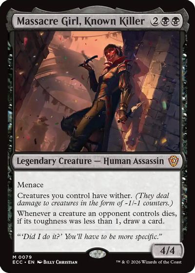 Massacre Girl, Known Killer card art