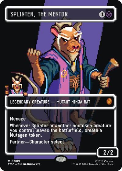 Splinter, the Mentor (0089) (Borderless) (Surge Foil) card art