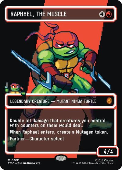 Raphael, the Muscle (0091) (Borderless) (Surge Foil) card art