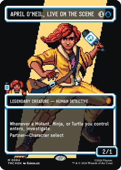 April O'Neil, Live on the Scene (Borderless) (Surge Foil) card art